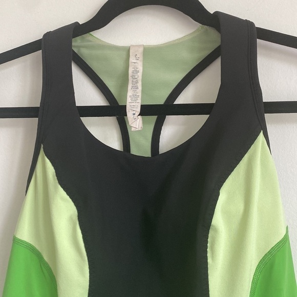Lululemon Cardio Kick Racerback Tank in Black / Faded Zap / Frond • size US 6 - Picture 5 of 14